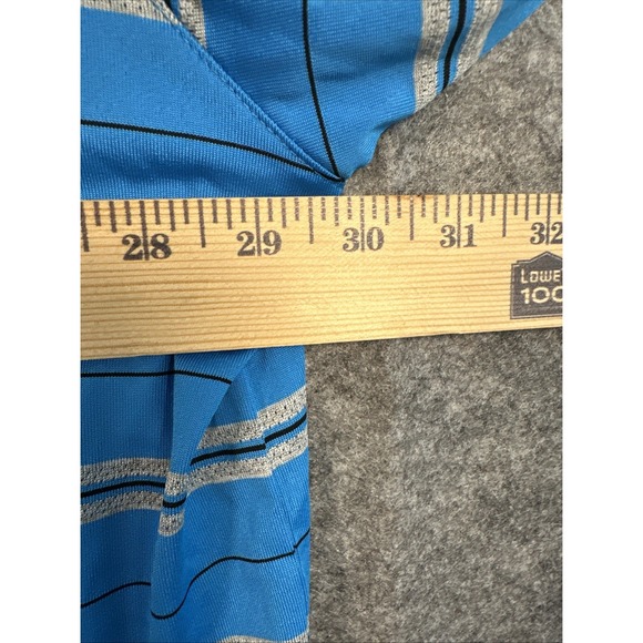 New Grand Slam Polo Golf Shirt Performance Men's 4XB Big & Tall Blue Striped - Picture 7 of 8